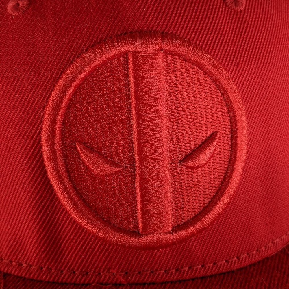 Marvel Deadpool Red Embroidered Icons Snapback Hat - Picture 10 of 14